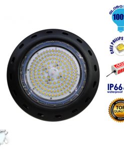Κρεμαστό Φωτιστικό High Bay Οροφής UFO 100 Watt Ψυχρό Λευκό GloboStar 05502 9 globostar down led ufo hihg bay 100w 3