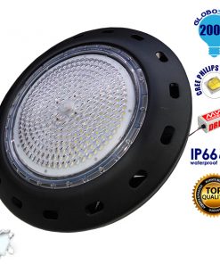 Alternative view of Κρεμαστό Φωτιστικό High Bay Οροφής UFO 200 Watt Ψυχρό Λευκό GloboStar 05500