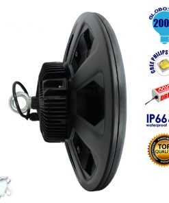 Κρεμαστό Φωτιστικό High Bay Οροφής UFO 200 Watt Ψυχρό Λευκό GloboStar 05500 7 globostar down led ufo hihg bay 200w 2