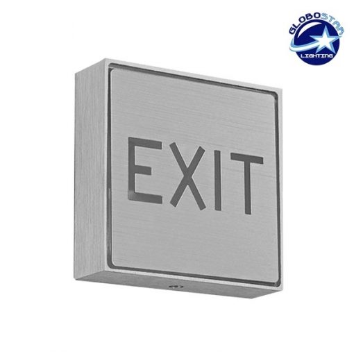 Φωτιστικό LED Ασφαλείας Αλουμινίου EXIT με Μπαταρία Λιθίου 350mAh GloboStar 75506