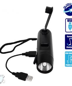 Alternative view of Αυτόνομος Φορητός Φακός USB LED με Δυναμό Φόρτισης και Μπαταρίες GloboStar 07019