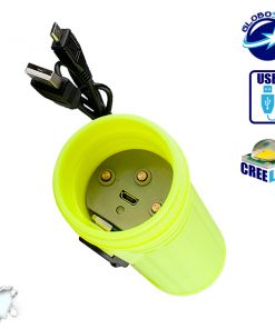 Αδιάβροχος Καταδυτικός Φακός Επαναφορτιζόμενος IP68 με 3 Μπαταρίες 18650 GloboStar 07009 9 globostar flash light 58 a 2