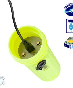 Αδιάβροχος Καταδυτικός Φακός Επαναφορτιζόμενος IP68 με 3 Μπαταρίες 18650 GloboStar 07009 10 globostar flash light 58 a 3