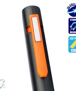 Mini Φορητός Φακός PEN COB LED Πορτοκαλί Χρώμα GloboStar 07011 8 globostar flash light 86 3