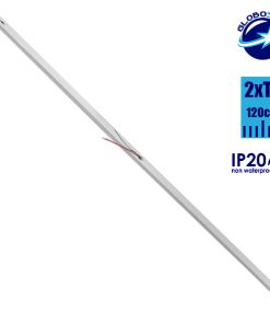 Alternative view of 2 x 120cm Μεταλλικό Σκαφάκι για Λάμπα Φθορίου LED Τροφοδοσίας Ενός Άκρου GloboStar 40020