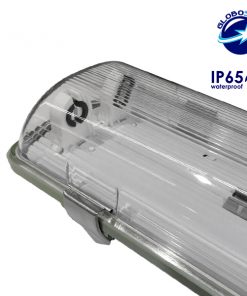 globostar ip65 t8 2 lamps fixture side
