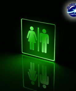 Alternative view of Διακοσμητικό Φωτιστικό LED Σήμανσης Αλουμινίου WC GloboStar 75511