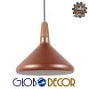 GloboStar® BARING 01224 Μοντέρνο Κρεμαστό Φωτιστικό Οροφής Μονόφωτο Χάλκινο Μεταλλικό Καμπάνα Φ27 x Y25cm