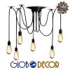 GloboStar® CABLE 01172 Vintage Φωτιστικό Οροφής Πολύφωτο Μαύρο 2 GloboStar® CABLE 01172 Vintage Φωτιστικό Οροφής Πολύφωτο Μαύρο