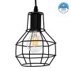 GloboStar® CAGE BLACK 01017 Vintage Industrial Κρεμαστό Φωτιστικό Οροφής Μονόφωτο Μαύρο Μεταλλικό Πλέγμα Φ15 x Y20cm 2 GloboStar® CAGE BLACK 01017 Vintage Industrial Κρεμαστό Φωτιστικό Οροφής Μονόφωτο Μαύρο Μεταλλικό Πλέγμα Φ15 x Y20cm