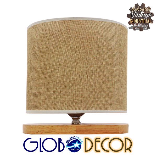 GloboStar® CHIARA 01241 Μοντέρνο Επιτραπέζιο Φωτιστικό Πορτατίφ Μονόφωτο Ξύλινο με Μπέζ Καπέλο Μ24 x Π16 x Υ25cm 3 GloboStar® CHIARA 01241 Μοντέρνο Επιτραπέζιο Φωτιστικό Πορτατίφ Μονόφωτο Ξύλινο με Μπέζ Καπέλο Μ24 x Π16 x Υ25cm