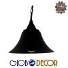 GloboStar® CLOCHER 01041 Vintage Industrial Κρεμαστό Φωτιστικό Οροφής Μονόφωτο Μαύρο Μεταλλικό Καμπάνα Φ29 x Y34cm