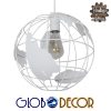 GloboStar® EARTH 30CM 01382 Vintage Industrial Κρεμαστό Φωτιστικό Οροφής Μονόφωτο Λευκό Μεταλλικό Πλέγμα Φ30 x Υ30cm 2 GloboStar® EARTH 30CM 01382 Vintage Industrial Κρεμαστό Φωτιστικό Οροφής Μονόφωτο Λευκό Μεταλλικό Πλέγμα Φ30 x Υ30cm
