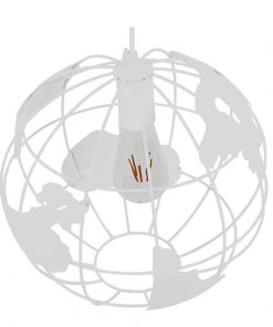 GloboStar® EARTH 30CM 01382 Vintage Industrial Κρεμαστό Φωτιστικό Οροφής Μονόφωτο Λευκό Μεταλλικό Πλέγμα Φ30 x Υ30cm 12 GloboStar® EARTH 30CM 01382 Vintage Industrial Κρεμαστό Φωτιστικό Οροφής Μονόφωτο Λευκό Μεταλλικό Πλέγμα Φ30 x Υ30cm 3