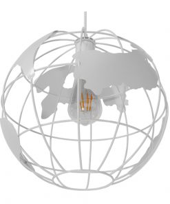 GloboStar® EARTH 30CM 01382 Vintage Industrial Κρεμαστό Φωτιστικό Οροφής Μονόφωτο Λευκό Μεταλλικό Πλέγμα Φ30 x Υ30cm 14 GloboStar® EARTH 30CM 01382 Vintage Industrial Κρεμαστό Φωτιστικό Οροφής Μονόφωτο Λευκό Μεταλλικό Πλέγμα Φ30 x Υ30cm 5