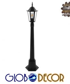 GloboStar® ELLIPSE 01401 Vintage Φωτιστικό Δαπέδου Μονόφωτο 1 x E27 Μαύρο Μεταλλικό Πλέγμα L17 x W16 x H105cm