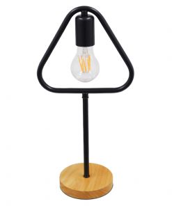 GloboStar® HONOR TRIANGLE 01436 Μοντέρνο Επιτραπέζιο Φωτιστικό Πορτατίφ Μονόφωτο Μαύρο Μεταλλικό με Ξύλινη Βάση Δρυς Μ20 x Π20 x Υ40cm 12 GloboStar® HONOR TRIANGLE 01436 Μοντέρνο Επιτραπέζιο Φωτιστικό Πορτατίφ Μονόφωτο Μαύρο Μεταλλικό με Ξύλινη Βάση Δρυς Μ20 x Π20 x Υ40cm 3