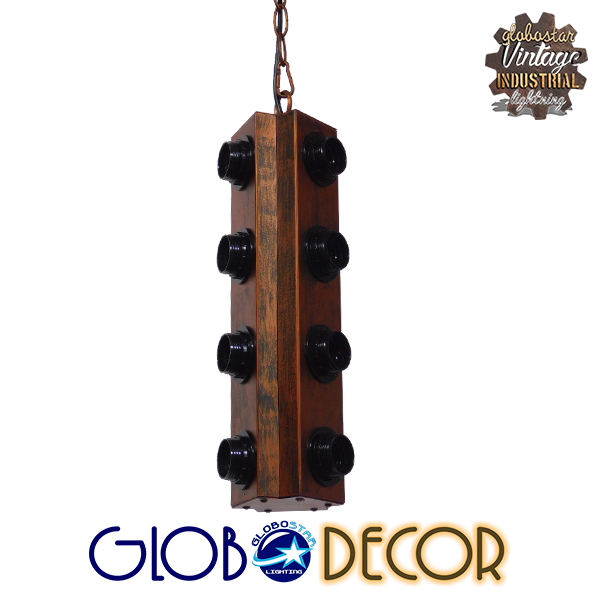 GloboStar® MORGAN 01102 Vintage Industrial Κρεμαστό Φωτιστικό Οροφής Πολύφωτο Καφέ Σκουριά Μεταλλικό Φ14 x Y43cm 3 GloboStar® MORGAN 01102 Vintage Industrial Κρεμαστό Φωτιστικό Οροφής Πολύφωτο Καφέ Σκουριά Μεταλλικό Φ14 x Y43cm