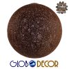 GloboStar® OCEANA 01362 Vintage Κρεμαστό Φωτιστικό Οροφής Μονόφωτο Καφέ Ξύλινο Ψάθινο Rattan Φ60 x Υ60cm