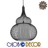 GloboStar® PANYA 01199 Μοντέρνο Κρεμαστό Φωτιστικό Οροφής Μονόφωτο Μαύρο Μεταλικό Πλέγμα με Υφασμάτινο Εσωτερικό Καπέλο Φ31 x Y42cm 2 GloboStar® PANYA 01199 Μοντέρνο Κρεμαστό Φωτιστικό Οροφής Μονόφωτο Μαύρο Μεταλικό Πλέγμα με Υφασμάτινο Εσωτερικό Καπέλο Φ31 x Y42cm