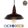 GloboStar® RAY 01047 Vintage Industrial Κρεμαστό Φωτιστικό Οροφής Μονόφωτο Καφέ Σκουριά Μεταλλικό Καμπάνα Φ26 x Y25cm 1 GloboStar® RAY 01047 Vintage Industrial Κρεμαστό Φωτιστικό Οροφής Μονόφωτο Καφέ Σκουριά Μεταλλικό Καμπάνα Φ26 x Y25cm