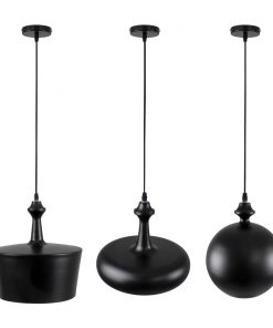 GloboStar® ROCKFORD 01287 SET 3 Μοντέρνα Κρεμαστά Φωτιστικά Οροφής Μονόφωτα Μαύρα Μεταλλικά Καμπάνα 13 GloboStar® ROCKFORD 01287 SET 3 Μοντέρνα Κρεμαστά Φωτιστικά Οροφής Μονόφωτα Μαύρα Μεταλλικά Καμπάνα 3