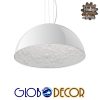 GloboStar® SERENIA WHITE 01152 Μοντέρνο Κρεμαστό Φωτιστικό Οροφής Μονόφωτο Λευκό Γύψινο Καμπάνα Φ40 x 19cm
