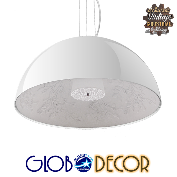 GloboStar® SERENIA WHITE 01271 Μοντέρνο Κρεμαστό Φωτιστικό Οροφής Μονόφωτο Λευκό Γύψινο Καμπάνα Φ60 x Y30cm 3 GloboStar® SERENIA WHITE 01271 Μοντέρνο Κρεμαστό Φωτιστικό Οροφής Μονόφωτο Λευκό Γύψινο Καμπάνα Φ60 x Y30cm