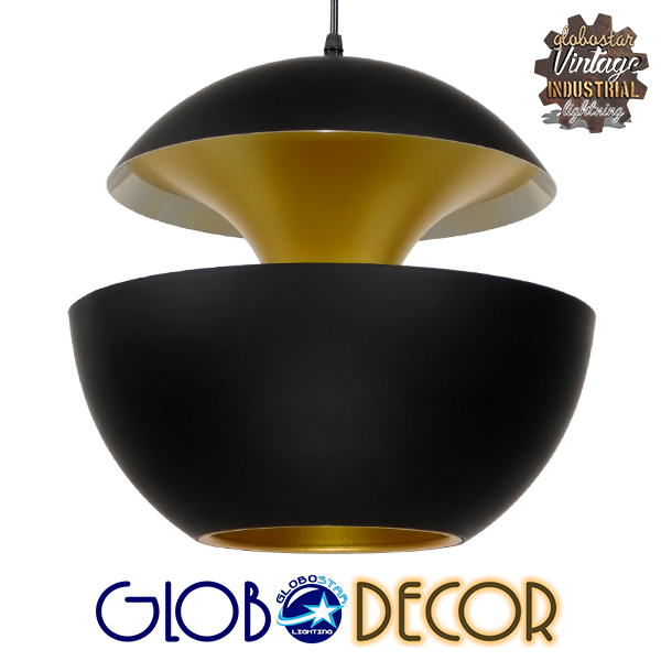 GloboStar® SEVILLE BLACK 01269 Μοντέρνο Κρεμαστό Φωτιστικό Οροφής Μονόφωτο Μαύρο Μεταλλικό Φ35 x Y33cm 3 GloboStar® SEVILLE BLACK 01269 Μοντέρνο Κρεμαστό Φωτιστικό Οροφής Μονόφωτο Μαύρο Μεταλλικό Φ35 x Y33cm