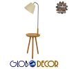 GloboStar® TIFFANY 01206 Μοντέρνο Φωτιστικό Δαπέδου Μονόφωτο 1 x E27 Μαύρο Μεταλλικό με Μπεζ Ξύλινη Επιφάνεια Καμπάνα D28 x H140cm 1 GloboStar® TIFFANY 01206 Μοντέρνο Φωτιστικό Δαπέδου Μονόφωτο 1 x E27 Μαύρο Μεταλλικό με Μπεζ Ξύλινη Επιφάνεια Καμπάνα D28 x H140cm