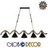 GloboStar® TYMEN 01190 Vintage Φωτιστικό Οροφής Πολύφωτο Μαύρο Μεταλλικό Καμπάνα με Μπεζ Σχοινί Μ150 x Π22 x Υ23cm 1 GloboStar® TYMEN 01190 Vintage Φωτιστικό Οροφής Πολύφωτο Μαύρο Μεταλλικό Καμπάνα με Μπεζ Σχοινί Μ150 x Π22 x Υ23cm