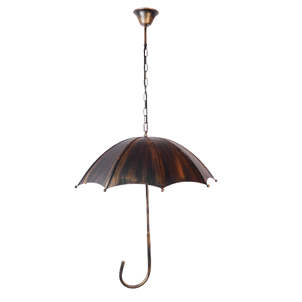 GloboStar® UMBRELLA 01406 Vintage Industrial Κρεμαστό Φωτιστικό Οροφής Πολύφωτο Μαύρο Καφέ Σκουριά Μεταλλικό Φ58 x Υ60cm 4 GloboStar® UMBRELLA 01406 Vintage Industrial Κρεμαστό Φωτιστικό Οροφής Πολύφωτο Μαύρο Καφέ Σκουριά Μεταλλικό Φ58 x Υ60cm - Image 2