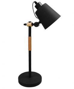 GloboStar® VERITY 01439 Μοντέρνο Επιτραπέζιο Φωτιστικό Πορτατίφ Μονόφωτο Μαύρο Μεταλλικό με Ξύλινες Λεπτομέρειες Φ13 x Υ56cm 9 GloboStar® VERITY 01439 Μοντέρνο Επιτραπέζιο Φωτιστικό Πορτατίφ Μονόφωτο Μαύρο Μεταλλικό με Ξύλινες Λεπτομέρειες Φ13 x Υ56cm 3