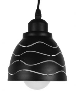 GloboStar® WAVES 01481 Μοντέρνο Κρεμαστό Φωτιστικό Οροφής Μονόφωτο Μεταλλικό Μαύρο Λευκό Καμπάνα Φ13 x Υ14cm 12 GloboStar® WAVES 01481 Μοντέρνο Κρεμαστό Φωτιστικό Οροφής Μονόφωτο Μεταλλικό Μαύρο Λευκό Καμπάνα Φ13 x Υ14cm 3