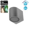 LED Φωτιστικό Τοίχου Αρχιτεκτονικού Φωτισμού Γκρι Down GU10 Αδιάβροχο IP65 GloboStar 90092