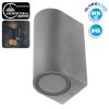 LED Φωτιστικό Τοίχου Αρχιτεκτονικού Φωτισμού Γκρι Up Down GU10 Αδιάβροχο IP65 GloboStar 90093 2 LED Φωτιστικό Τοίχου Αρχιτεκτονικού Φωτισμού Γκρι Up Down GU10 Αδιάβροχο IP65 GloboStar 90093