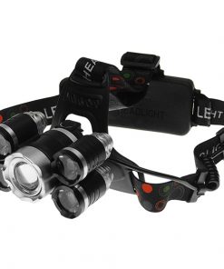 Alternative view of Πανίσχυρος Φακός Κεφαλής LED CREE XML2-T6 CHIP Ασημί Επαναφορτιζόμενος 5000 Lumen 5200mAh GloboStar 05998