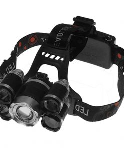 Πανίσχυρος Φακός Κεφαλής LED CREE XML2 T6 CHIP Ασημί Επαναφορτιζόμενος 5000 Lumen 5200mAh GloboStar 05998 3