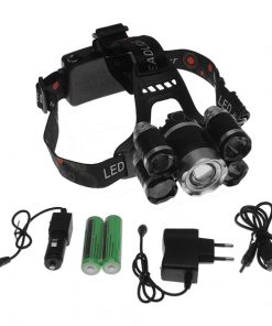 Πανίσχυρος Φακός Κεφαλής LED CREE XML2 T6 CHIP Ασημί Επαναφορτιζόμενος 5000 Lumen 5200mAh GloboStar 05998 6