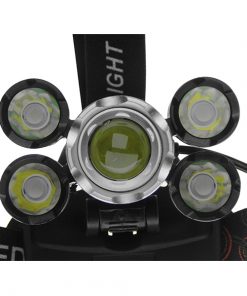 Πανίσχυρος Φακός Κεφαλής LED CREE XML2 T6 CHIP Ασημί Επαναφορτιζόμενος 5000 Lumen 5200mAh GloboStar 05998 8