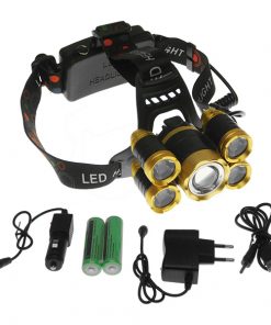 Πανίσχυρος Φακός Κεφαλής LED CREE XML2-T6 CHIP Χρυσό Επαναφορτιζόμενος 5000 Lumen 5200mAh GloboStar 05999 15 Πανίσχυρος Φακός Κεφαλής LED CREE XML2 T6 CHIP Χρυσό Επαναφορτιζόμενος 5000 Lumen 5200mAh GloboStar 05999 6