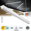GloboStar® GLOBOSTAR® ORION 61031-P Μοντέρνο Γραμμικό Κρεμαστό Φωτιστικό Οροφής LED 72W 8600lm 120° AC 220-240V IP20 Ρυθμιζόμενο Λευκό CCT με Χειριστήριο από 2700K έως 6000K Dimmable - Lumileds SMD Chip - Λευκό - Μ120 x Π5.5 x Υ7cm - 3 Χρόνια Εγγύηση