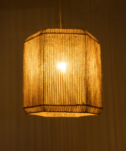 Alternative view of GLOBOSTAR® CAYMAN 00519 Boho Κρεμαστό Φωτιστικό Οροφής με Ντουί 1 x E27 AC 220-240V IP20 - Μπεζ - Μ40 x Π40 x Υ40cm