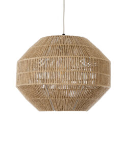 GLOBOSTAR® CAYMAN 00522 Boho Κρεμαστό Φωτιστικό Οροφής με Ντουί 1 x E27 AC 220-240V IP20 - Μπεζ - Μ40 x Π40 x Υ30cm 15 00522 5