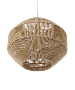 GLOBOSTAR® CAYMAN 00522 Boho Κρεμαστό Φωτιστικό Οροφής με Ντουί 1 x E27 AC 220-240V IP20 - Μπεζ - Μ40 x Π40 x Υ30cm 16 00522 6