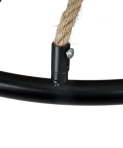 GLOBOSTAR® PENNSYLVANIA 00541 Vintage Κρεμαστό Φωτιστικό Οροφής με Ντουί 6 x E14 AC 220-240V IP20 - Μαύρο & Μπεζ - Μ64 x Π64 x Υ63cm 23 00541 9