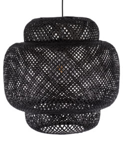 GLOBOSTAR® MALDIVES 00579 Boho Κρεμαστό Φωτιστικό Οροφής με Ντουί 1 x E27 AC 220-240V IP20 - Μαύρο - Μ56 x Π56 x Y54cm 14 00579 4