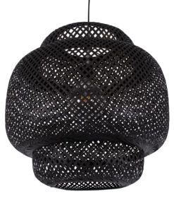 GLOBOSTAR® MALDIVES 00579 Boho Κρεμαστό Φωτιστικό Οροφής με Ντουί 1 x E27 AC 220-240V IP20 - Μαύρο - Μ56 x Π56 x Y54cm 15 00579 5