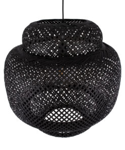 GLOBOSTAR® MALDIVES 00579 Boho Κρεμαστό Φωτιστικό Οροφής με Ντουί 1 x E27 AC 220-240V IP20 - Μαύρο - Μ56 x Π56 x Y54cm 16 00579 6