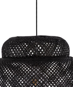 GLOBOSTAR® MALDIVES 00579 Boho Κρεμαστό Φωτιστικό Οροφής με Ντουί 1 x E27 AC 220-240V IP20 - Μαύρο - Μ56 x Π56 x Y54cm 17 00579 7